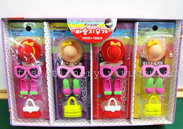 Girls hats shoes handbags Eraser Eraser glasses Korea stationery factory outlet