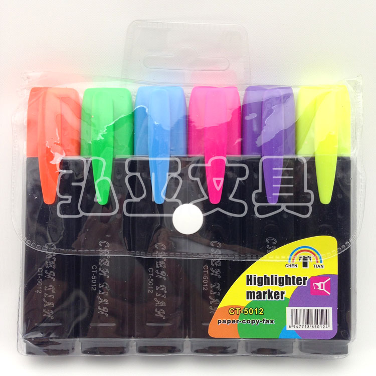 6 color highlighter set color marker marker Whiteboard pen marker