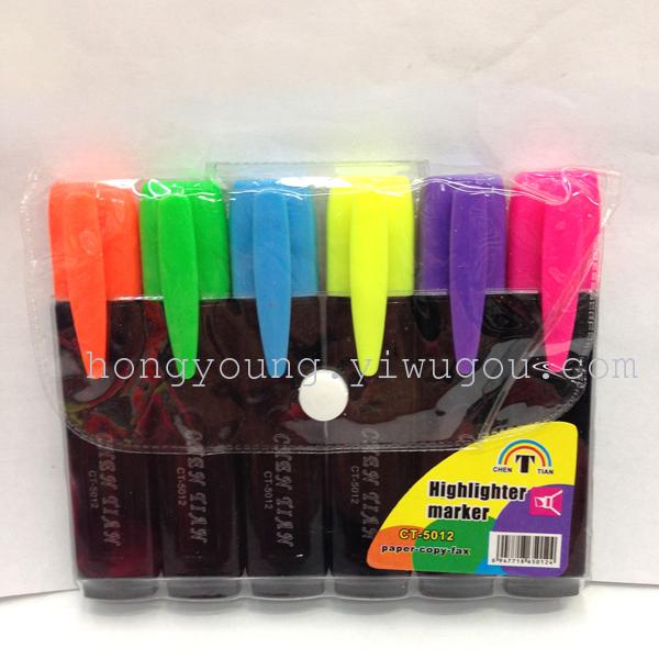 6 color highlighter set color marker marker Whiteboard pen marker