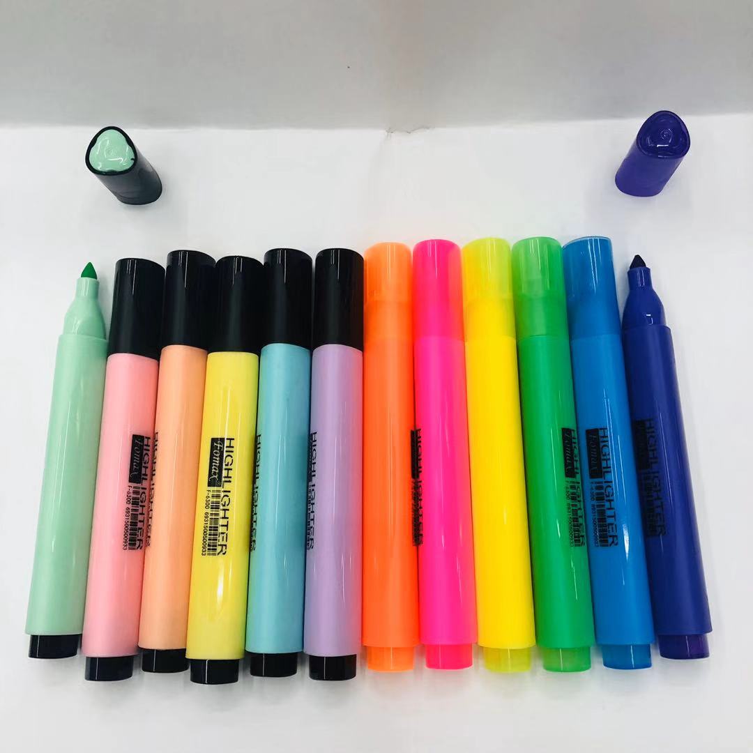 Fomax triangle high volume highlighter thick macaron candy colored highlighter Fomax triangle high volume highlighter thick macaron candy colored highlighter