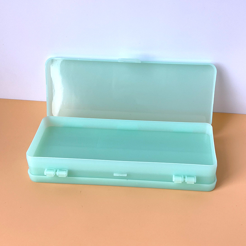 DIY Cream Glue Stationery Box Embryo Box Children's Educational Handmade Flip Frosted Pp Plastic Double Layer Pencil Box DIY Cream Glue Stationery Box Embryo Box Children's Educational Handmade Flip Frosted Pp Plastic Double Layer Pencil Box
