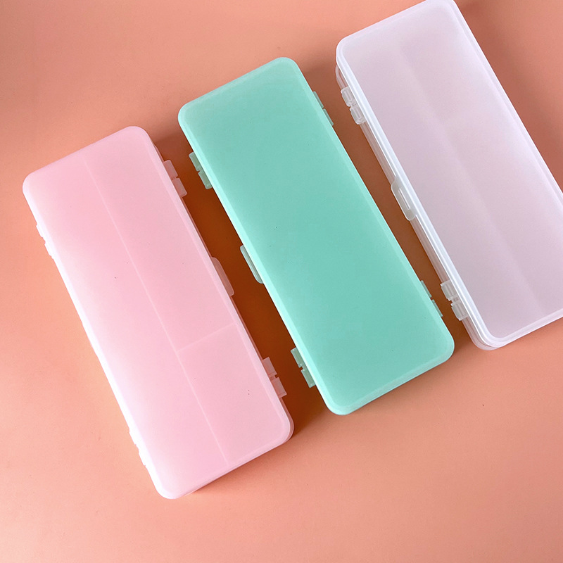 DIY Cream Glue Stationery Box Embryo Box Children's Educational Handmade Flip Frosted Pp Plastic Double Layer Pencil Box DIY Cream Glue Stationery Box Embryo Box Children's Educational Handmade Flip Frosted Pp Plastic Double Layer Pencil Box