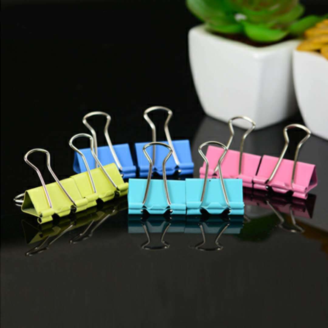 Colorful Long Tail Clip Large, Medium and Small Document Folder Binder Clip Ticket Holder Office Stationery Clip