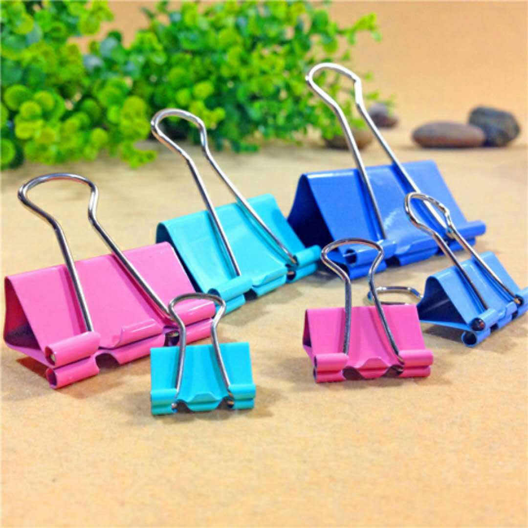 Colorful Long Tail Clip Large, Medium and Small Document Folder Binder Clip Ticket Holder Office Stationery Clip
