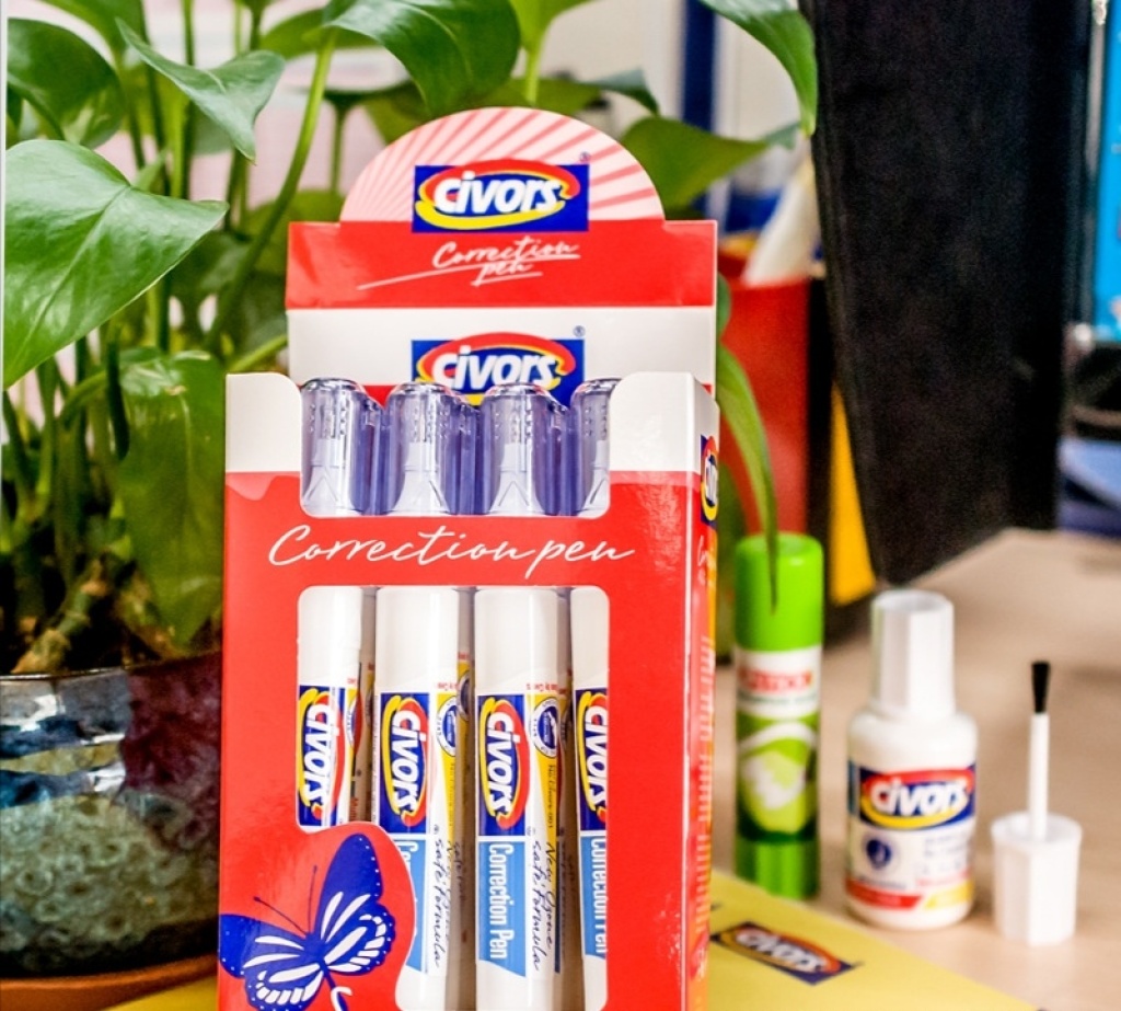 Civors-002 Correction Fluid Non-Toxic Quick-Drying Correction Pen for Students Correction Fluid White Environmentally Friendly Quick-Drying Type