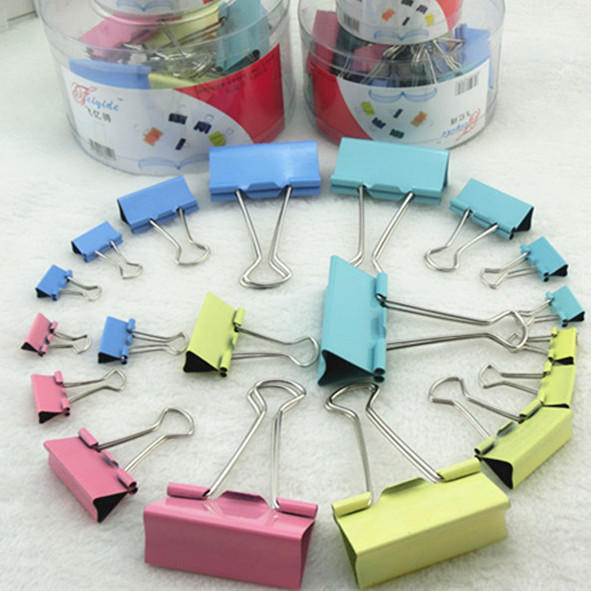 Colorful Long Tail Clip Ticket Holder 15/19/25/32/41/51mm Long Tail Clip Iron Clip Binder Clip Office Supplies
