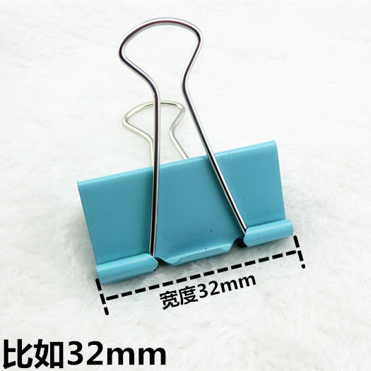Colorful Long Tail Clip Ticket Holder 15/19/25/32/41/51mm Long Tail Clip Iron Clip Binder Clip Office Supplies