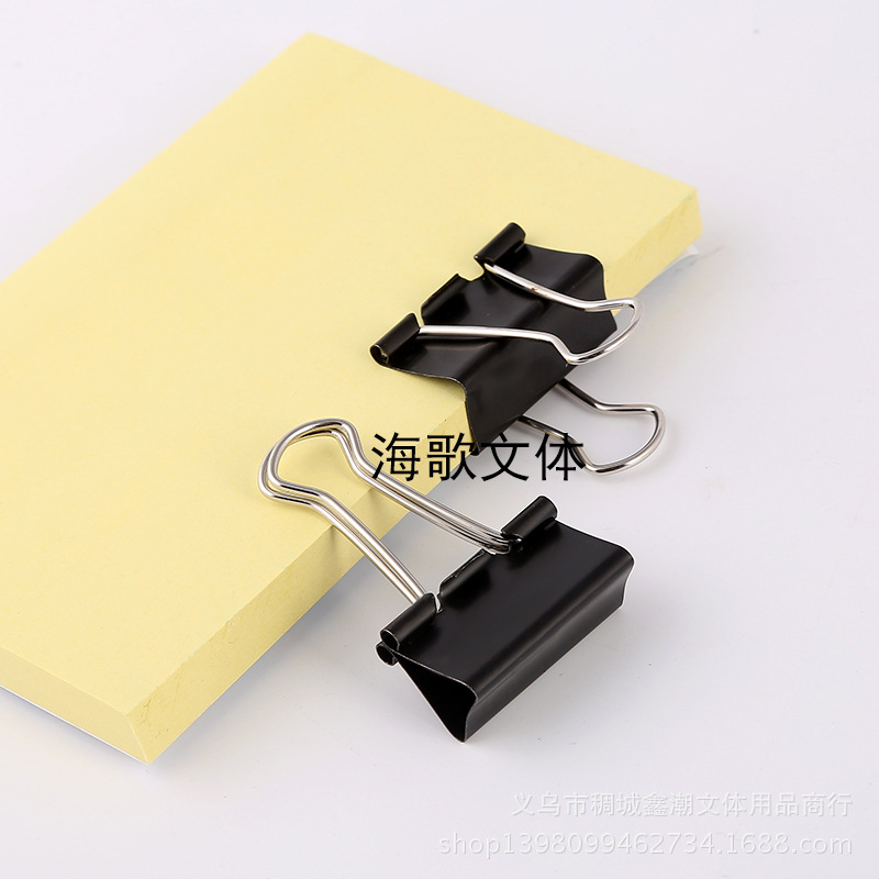 Long Tail Clip Black Binder Clip Horsetail Clip Office Supplies Clip Material Clip Document Folder Ticket Holder