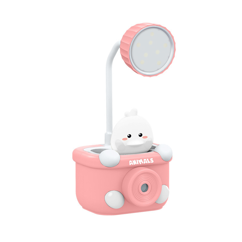 Pencil Knife Cartoon Table Lamp Animal USB Rechargeable Children&#039;s Creative Eye Protection Table Lamp Dormitory Led Small Night Lamp Gift