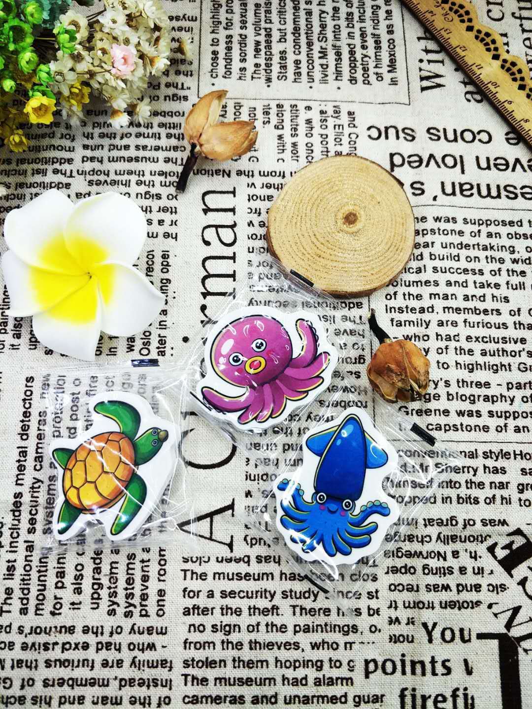 Animal Marine Cartoon Plane Eraser Cute Rubber Primary School Student School Supplies Stationery Wholesale
