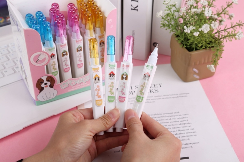 Cartoon Creative Correction Fluid Student Safety Correction Fluid Steel Head Pen Type Correction Fluid Stationery Cartoon Creative Correction Fluid Student Safety Correction Fluid Steel Head Pen Type Correction Fluid Stationery