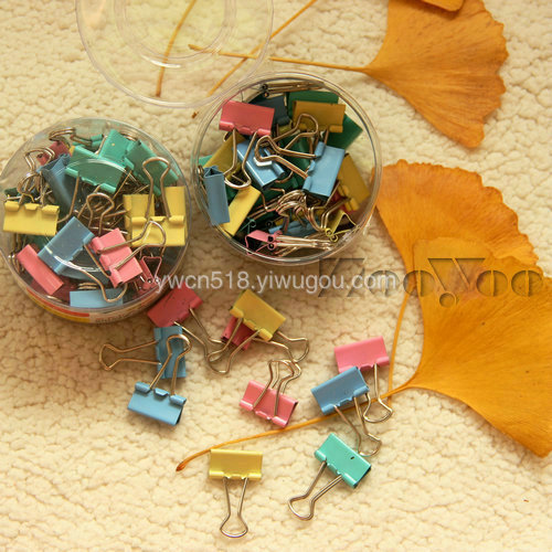 Joyou genuine colored binder clips barrel dovetail clip folder 19MM