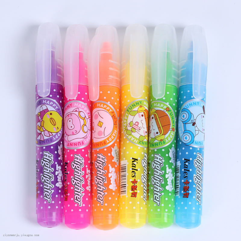 Kales KH-6006 Highlighter Oblique Highlighter Student Color Graffiti Pen Office Marker Marker Marker Kales KH-6006 Highlighter Oblique Highlighter Student Color Graffiti Pen Office Marker Marker Marker