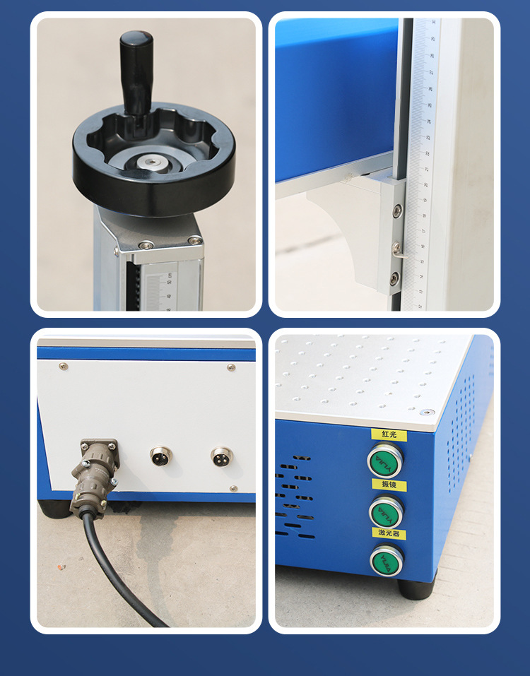 Baiju 20W Small Desktop Fiber Laser Marking Machine Metal Tag Pencil Cola Lettering Engraving Machine