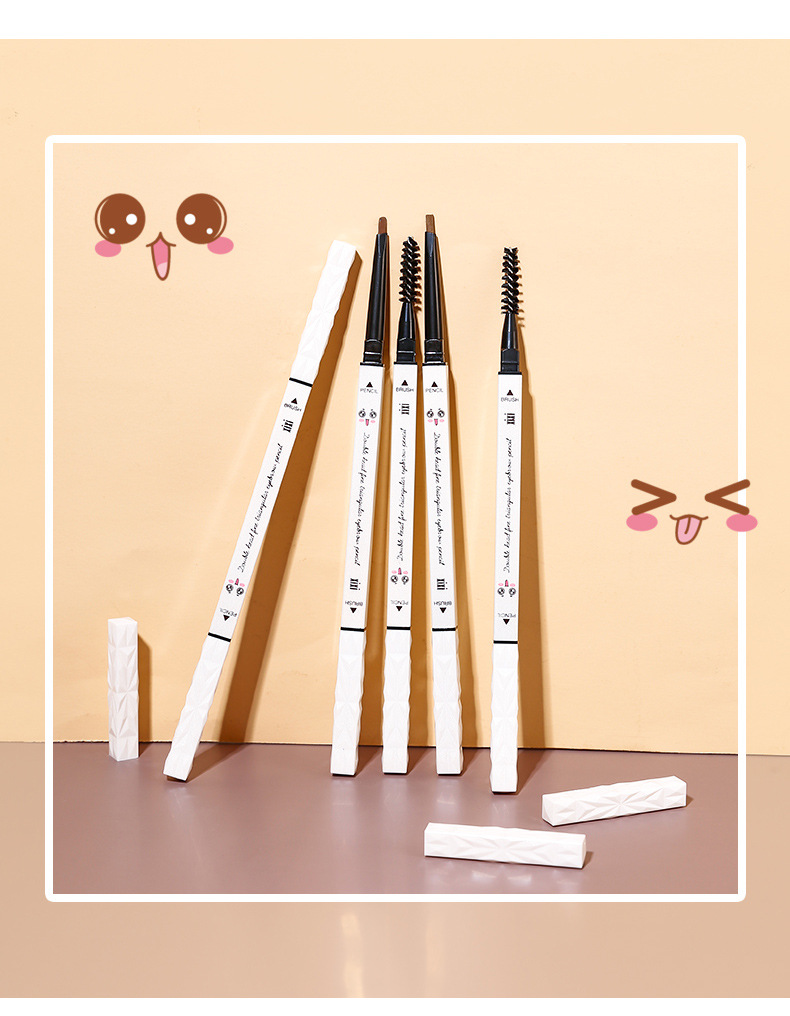 Xixi Little Bunny Dazzling Eye-Catching Ultra-Fine Eyebrow Pencil Distinct Look Beginner Naturally Waterproof Easy to Color Not Smudge