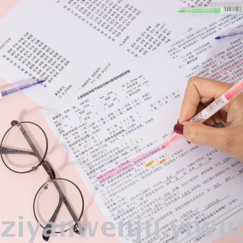 Kiss flower 6 color 6 double - end highlighter color pen key line marker pen Kiss flower 6 color 6 double - end highlighter color pen key line marker pen