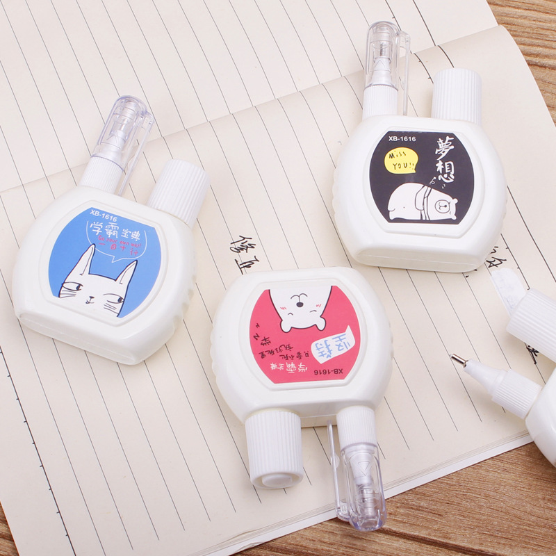 Correction Fluid Brush DualUse Correction Fluid 20Ml NonToxic QuickDrying Word Removal Liquid Student Stationery