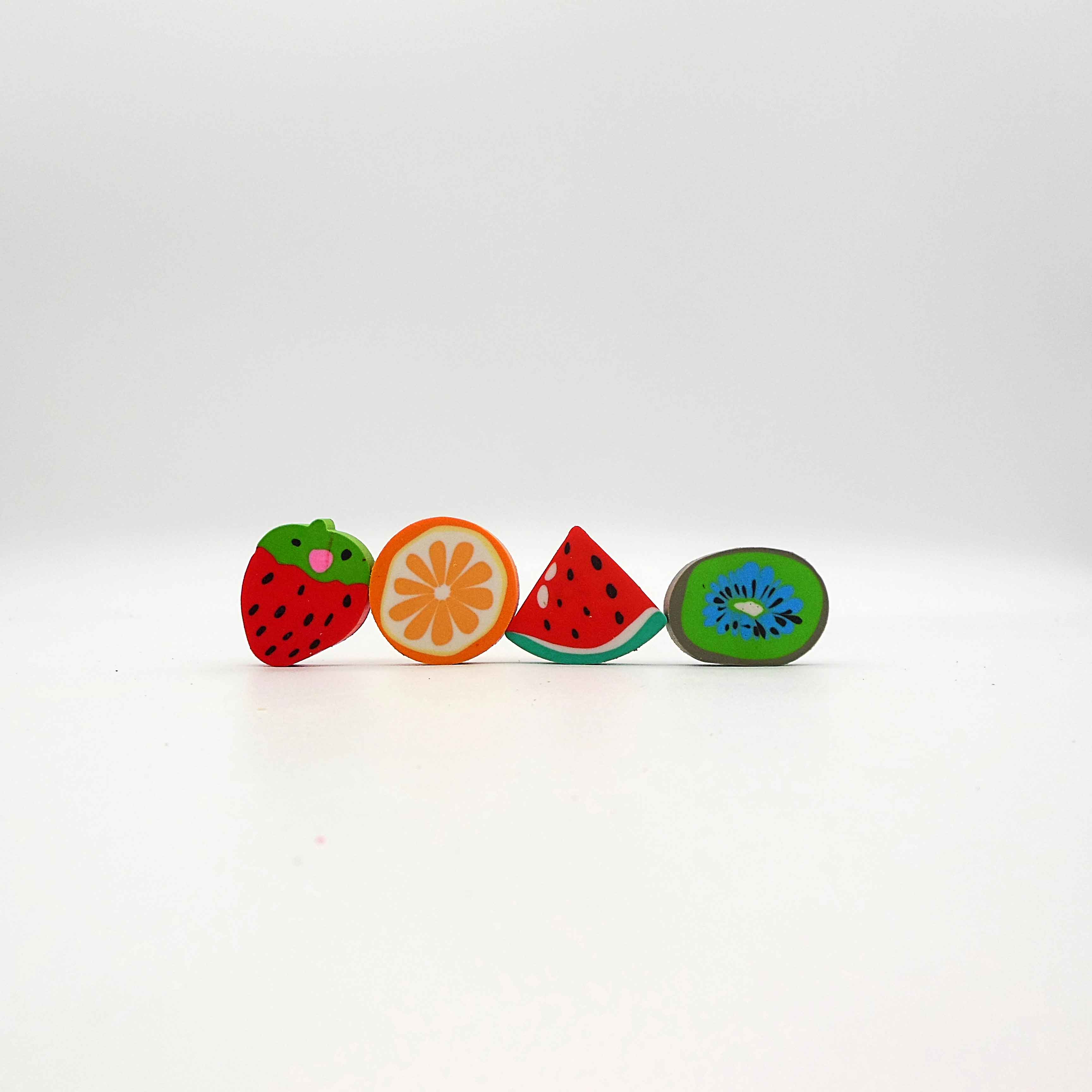 Four Fruit shape eraser set