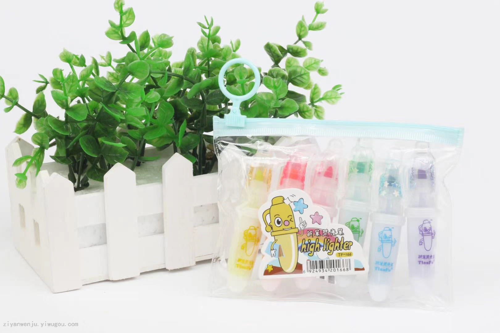 Cute pen modeling 6 color highlighter children&#039;s graffiti painting focus marker pen candy color pen