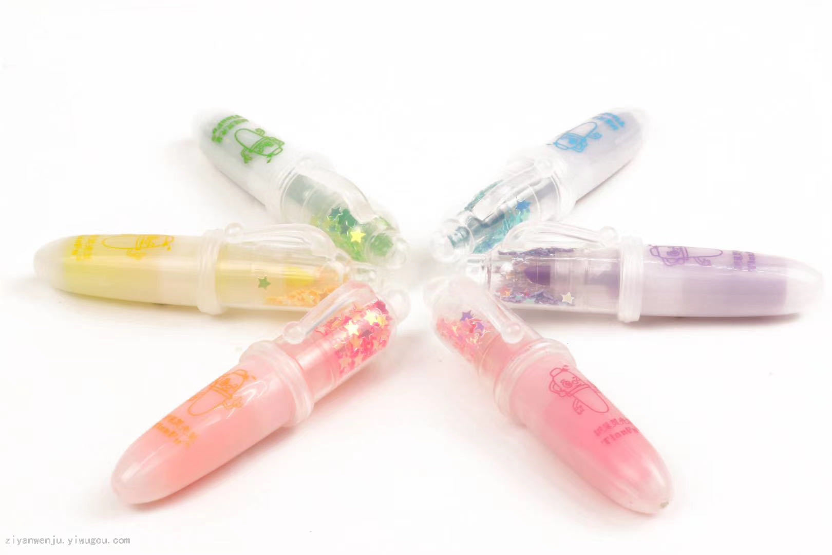 Cute pen modeling 6 color highlighter children&#039;s graffiti painting focus marker pen candy color pen