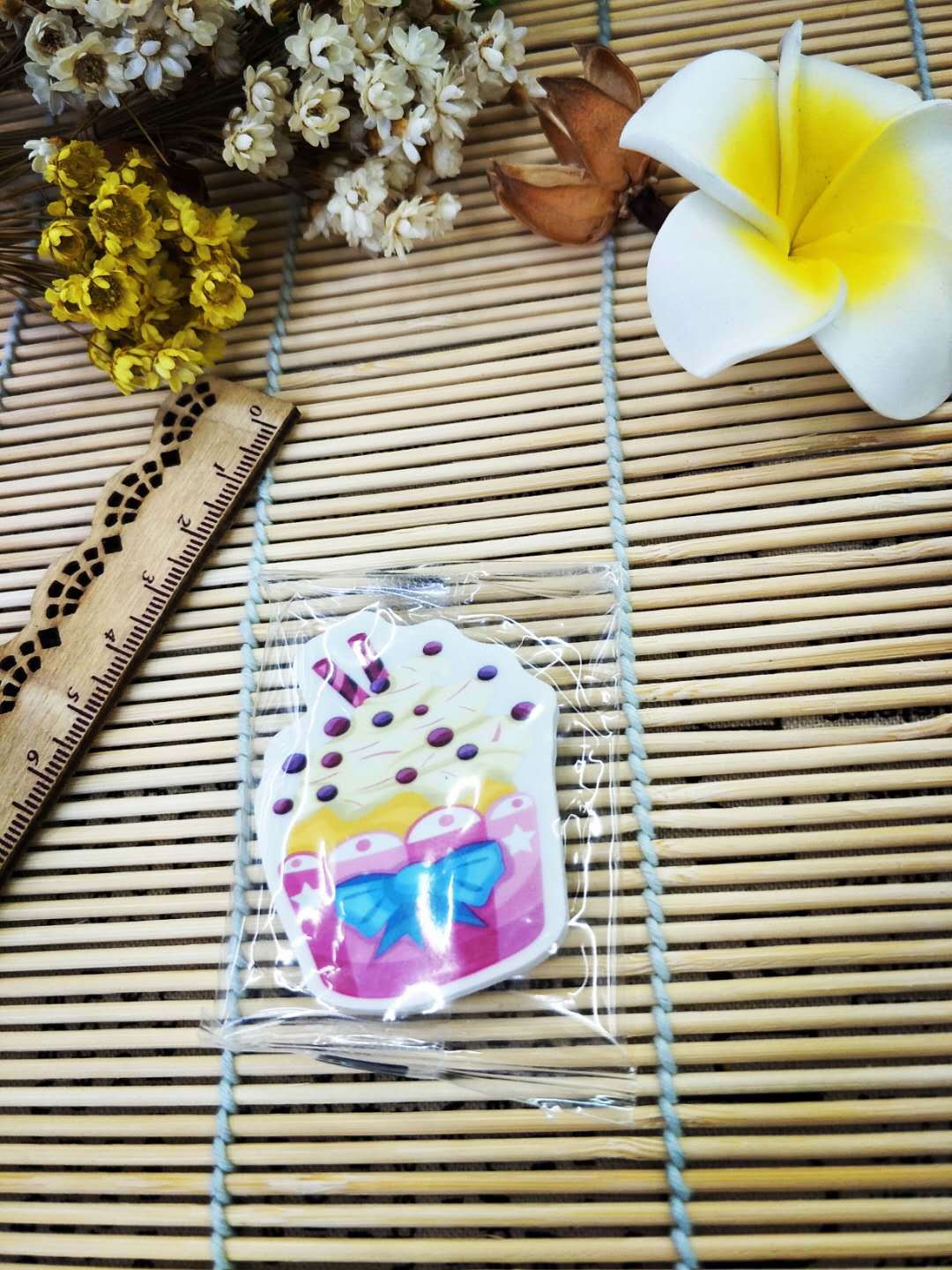 Cake Dessert Flat Eraser Cute Rubber Primary School Student School Supplies Stationery Wholesale