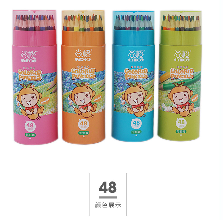 12 Color Pencil 24 Color Pen 48 Color Primary School Student Drawing Pen 36 Color Brush Color Lead Wholesale Creative Color Lead