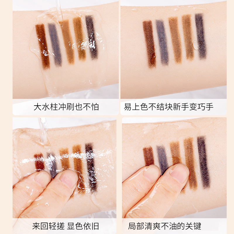 Automatically Rotate Eyebrow Pencil Waterproof SweatProof Not Smudge with Eyebrow Brush Squeeze Refill Makeup
