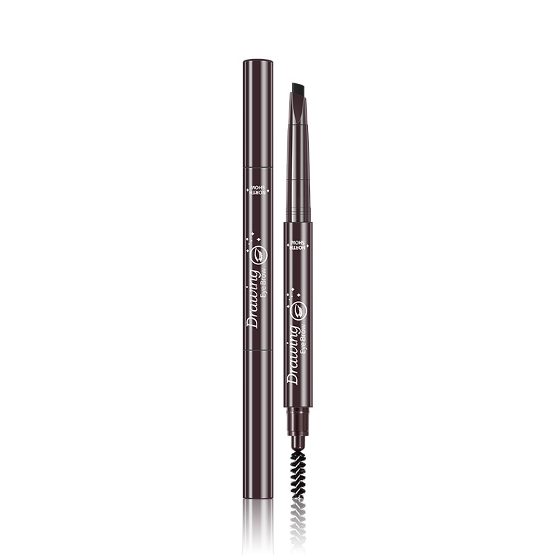 Automatically Rotate Eyebrow Pencil Waterproof SweatProof Not Smudge with Eyebrow Brush Squeeze Refill Makeup