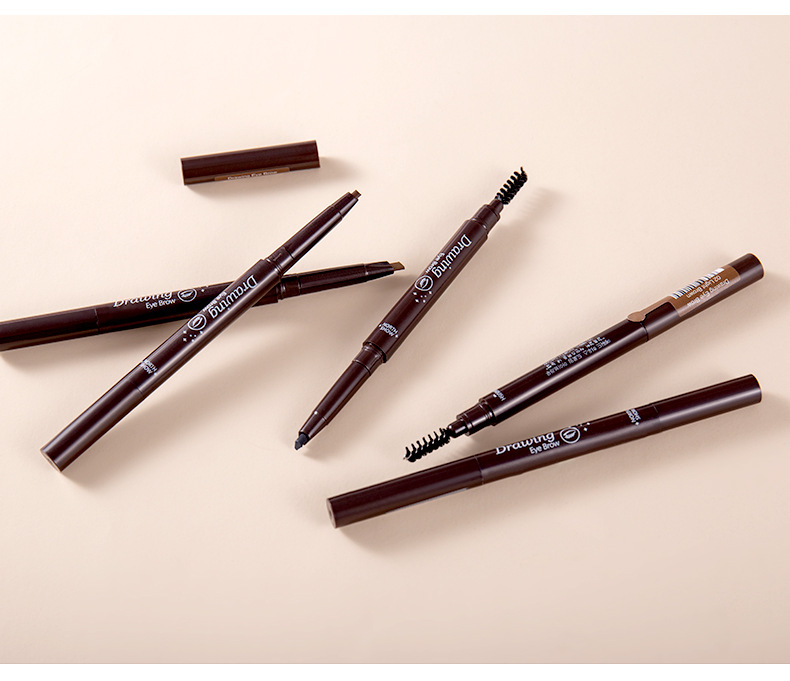 Automatically Rotate Eyebrow Pencil Waterproof SweatProof Not Smudge with Eyebrow Brush Squeeze Refill Makeup Automatically Rotate Eyebrow Pencil Waterproof SweatProof Not Smudge with Eyebrow Brush Squeeze Refill Makeup