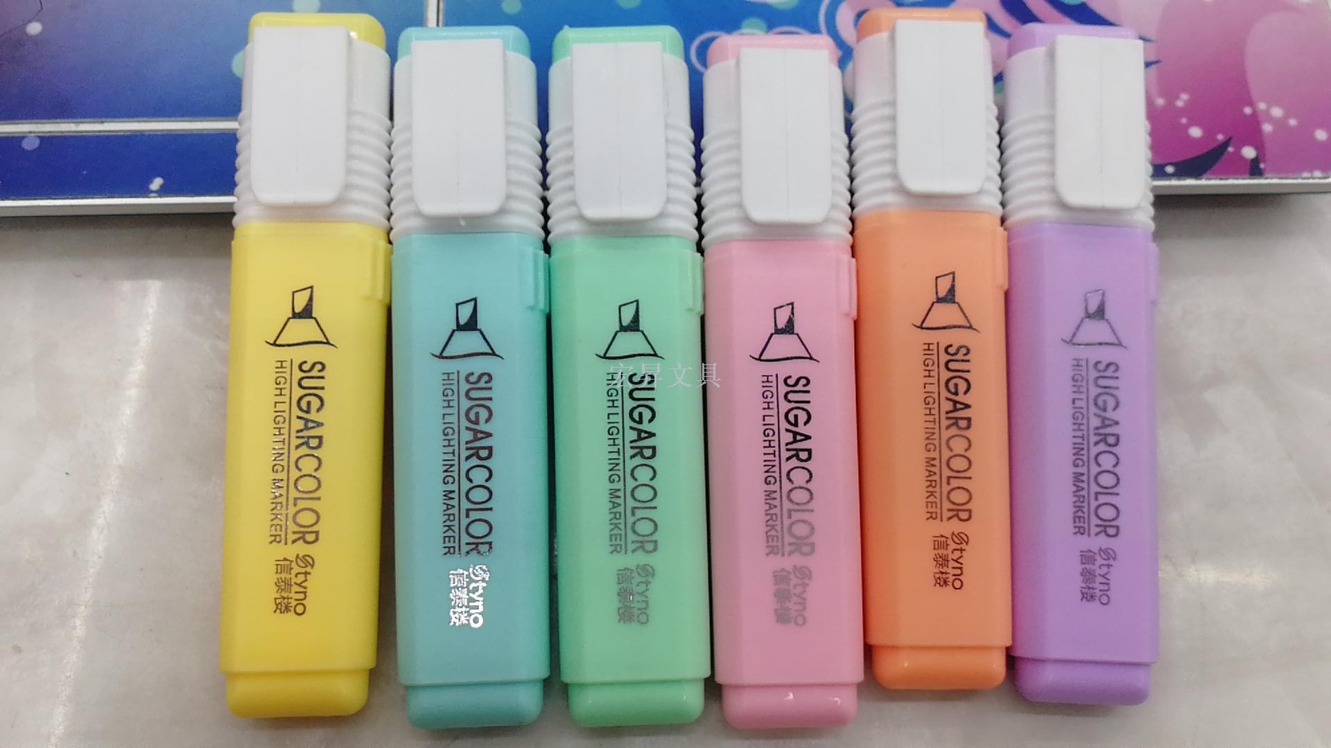 Warm color highlighter kit st-893-6a six color mixed marker pen to alter brush learning office stationery Warm color highlighter kit st-893-6a six color mixed marker pen to alter brush learning office stationery
