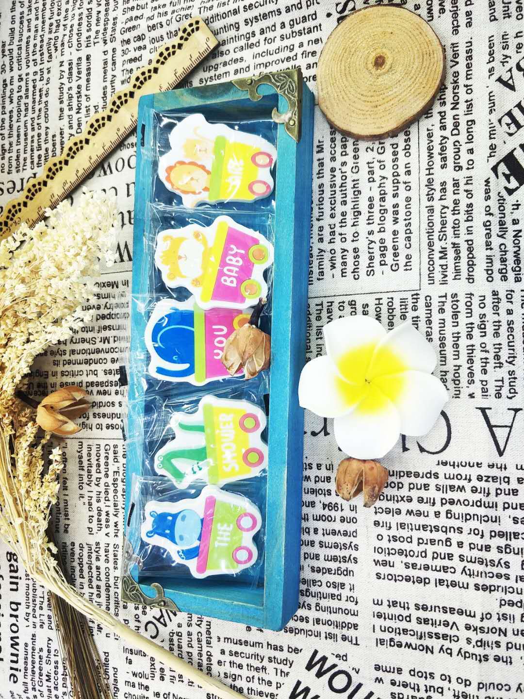 Animal English Cartoon Plane Eraser Cute Rubber Primary School Student School Supplies Stationery Wholesale