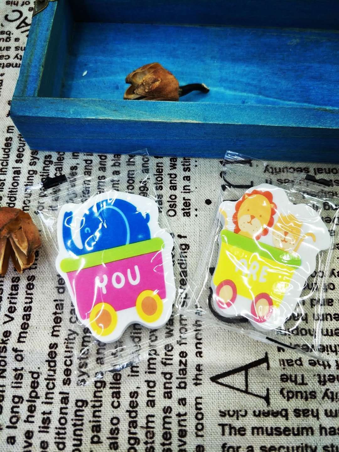 Animal English Cartoon Plane Eraser Cute Rubber Primary School Student School Supplies Stationery Wholesale