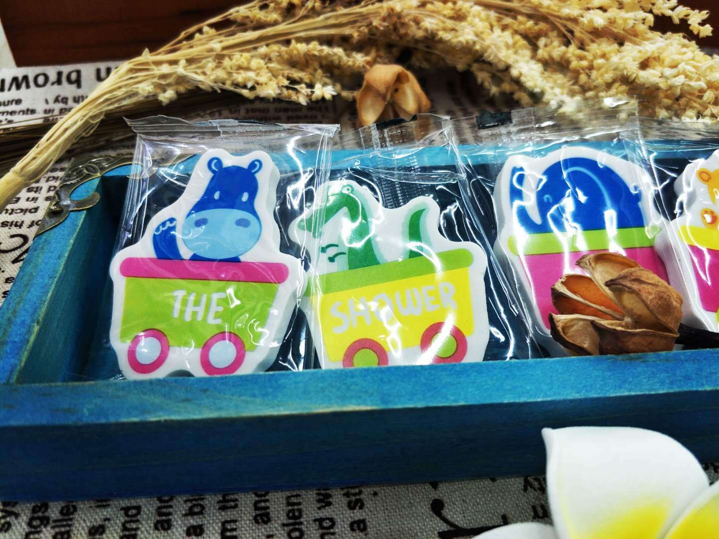 Animal English Cartoon Plane Eraser Cute Rubber Primary School Student School Supplies Stationery Wholesale