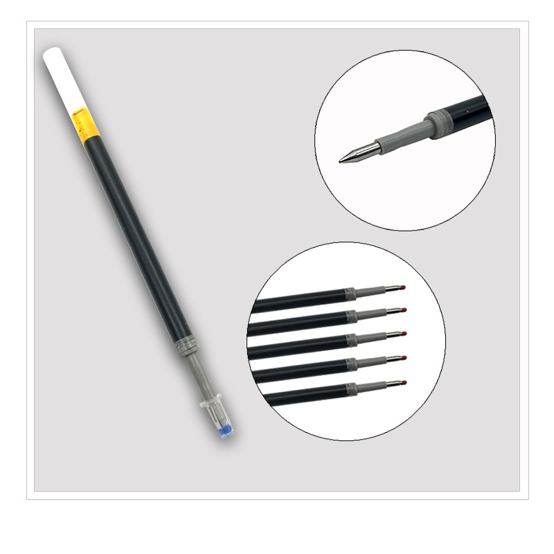 Press type neutral pencil refilling 0.5mm Spring head warhead carbon refilling for students in Red, blue and black stationery