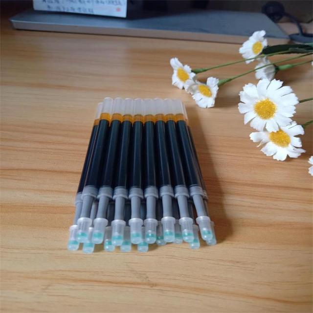Press type neutral pencil refilling 0.5mm Spring head warhead carbon refilling for students in Red, blue and black stationery