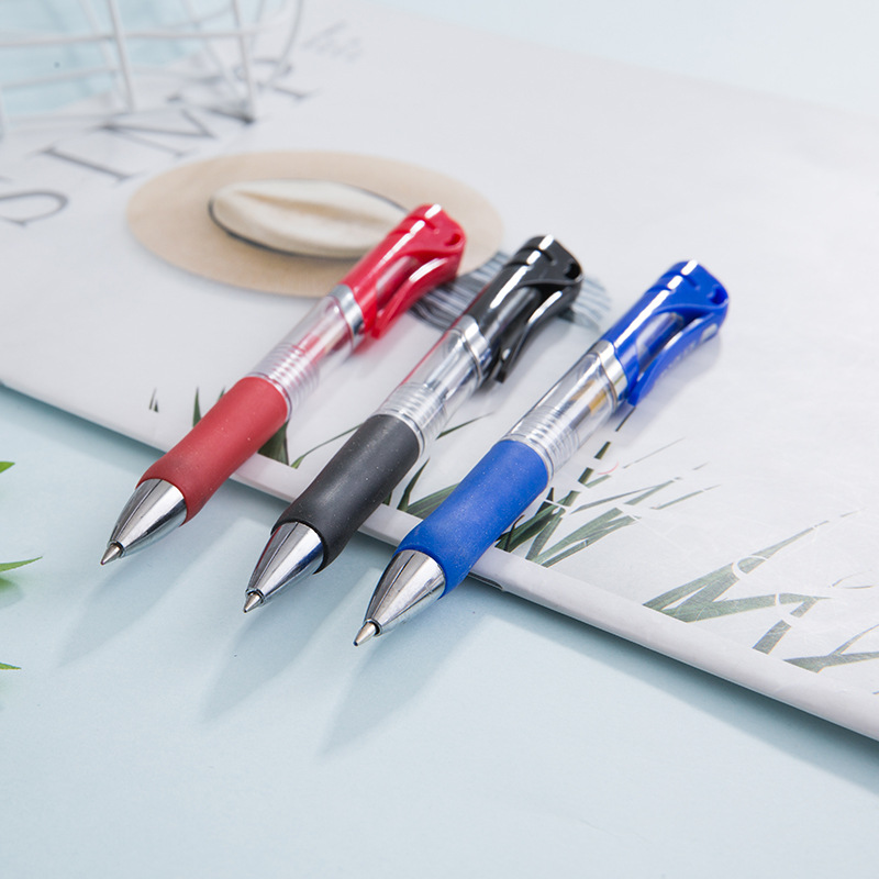 Press type neutral pencil refilling 0.5mm Spring head warhead carbon refilling for students in Red, blue and black stationery