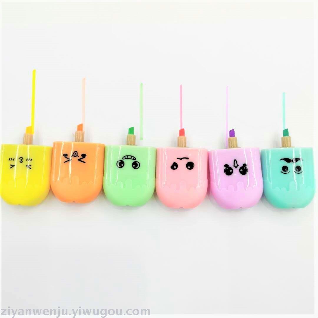 Ice cream Popsicle creative Highlighter cartoon shape candy color student highlight marker pen