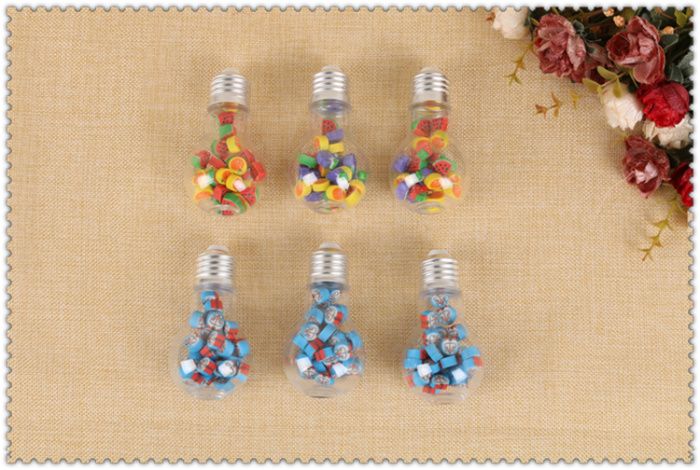 Heart rainbow stationery bulb eraser cute cartoon like leather eraser creative Korean stationery children's prize
