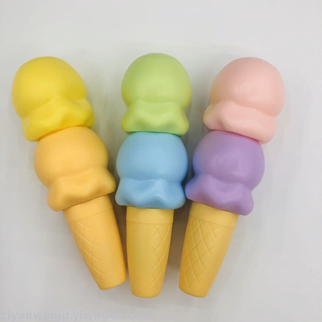 Ice cream Highlighter Student Cute ice cream Cone shape colored highlighter marker pen Ice cream Highlighter Student Cute ice cream Cone shape colored highlighter marker pen