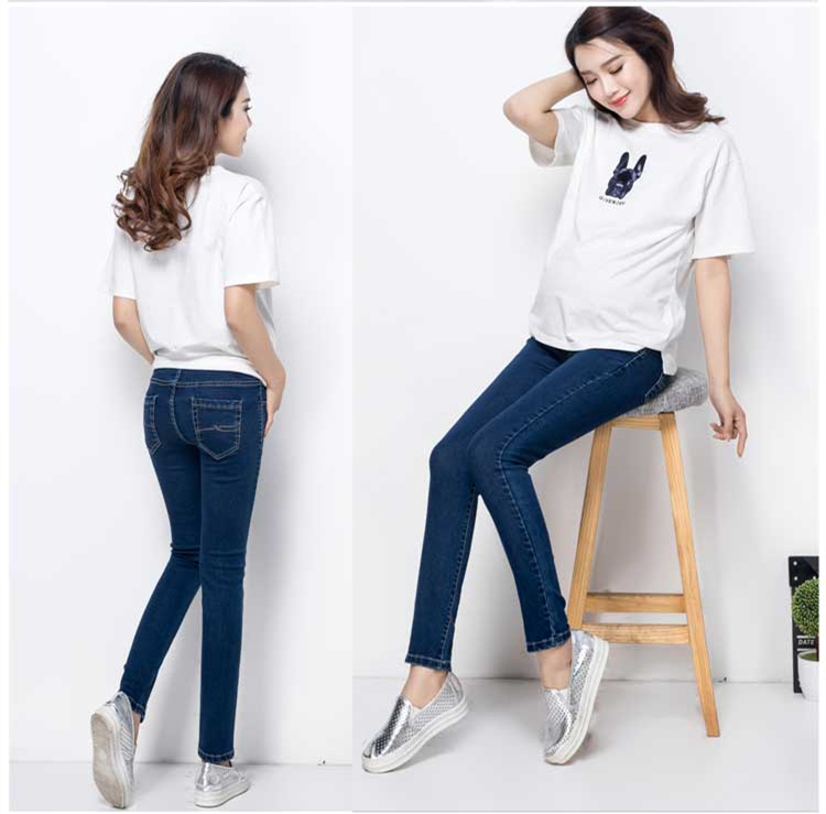 New Large Size Maternity Pants Spring and Autumn Maternity Pants High Elasticity Maternity Jeans Cotton Pencil Pants Trousers Autumn