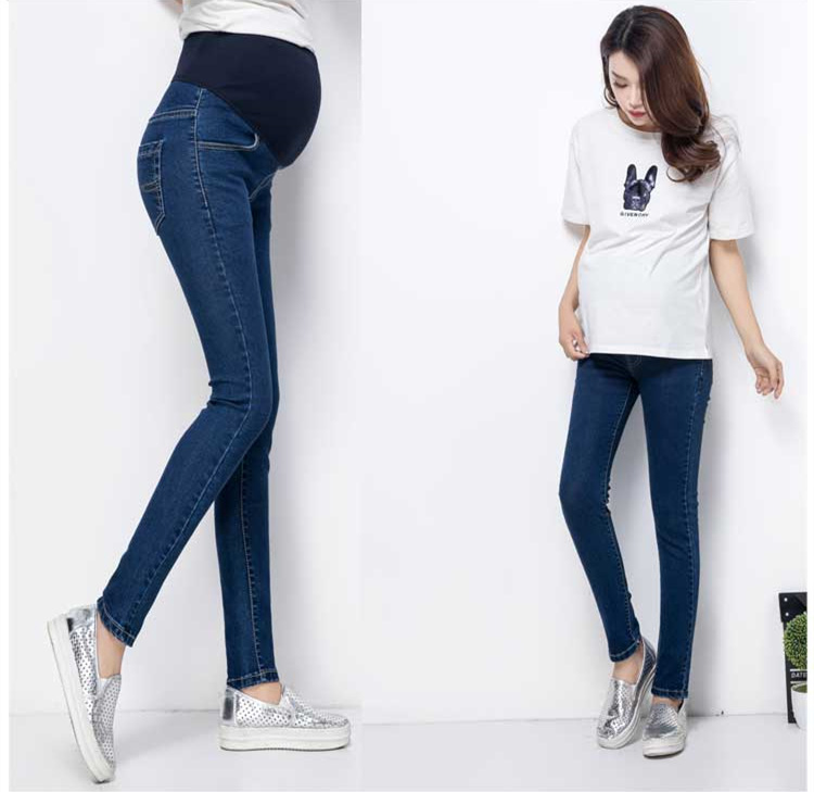 New Large Size Maternity Pants Spring and Autumn Maternity Pants High Elasticity Maternity Jeans Cotton Pencil Pants Trousers Autumn