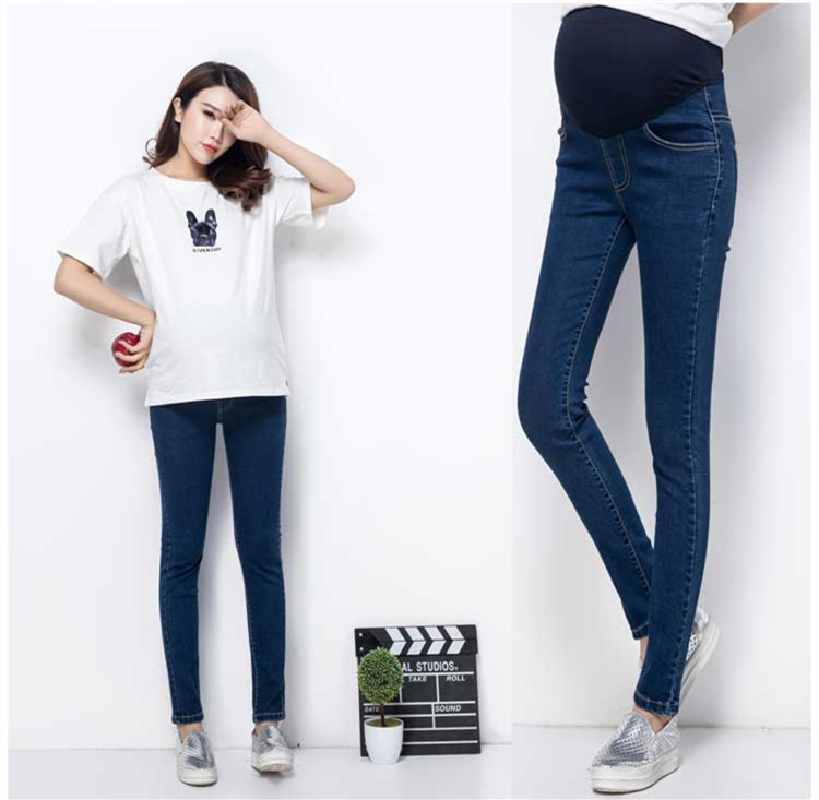 New Large Size Maternity Pants Spring and Autumn Maternity Pants High Elasticity Maternity Jeans Cotton Pencil Pants Trousers Autumn