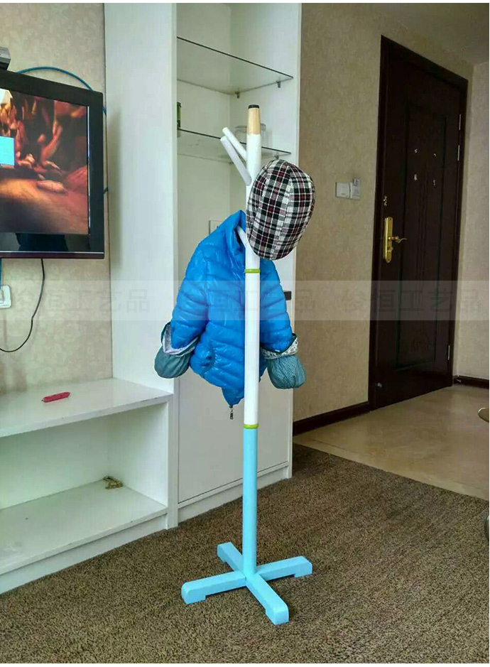 Cartoon Coat Rack Floor Solid Wood Hanger Children's Pencil Bedroom Fashion Creative Clothes Hanger 1546