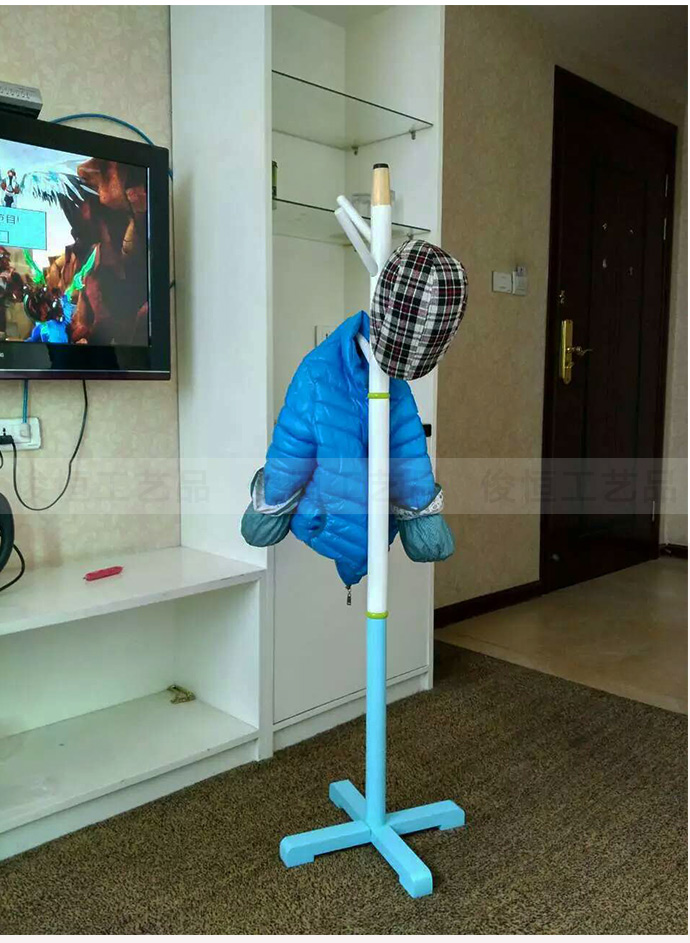 Cartoon Coat Rack Floor Solid Wood Hanger Children's Pencil Bedroom Fashion Creative Clothes Hanger 1546
