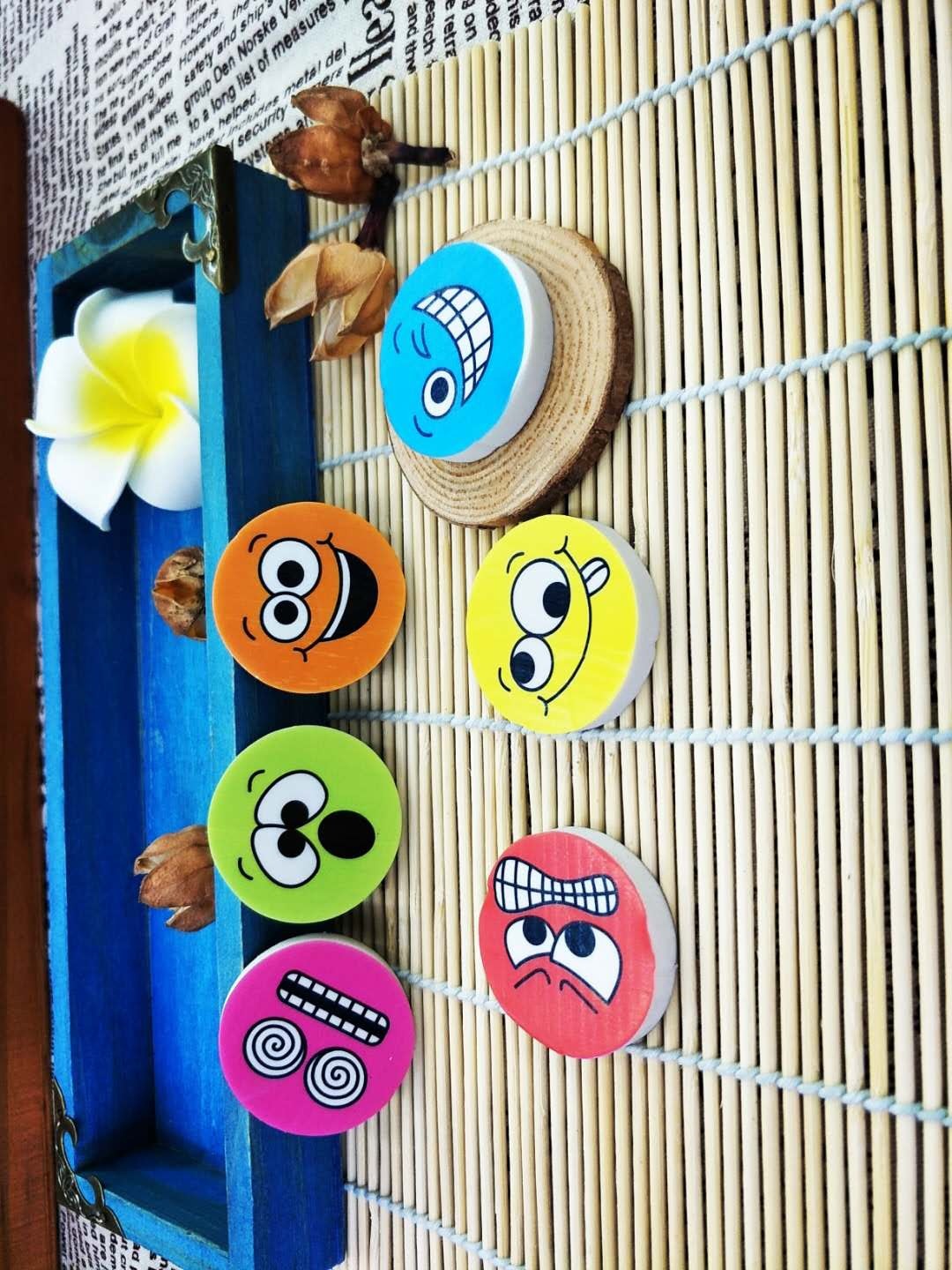 Creative Cartoon Color Expression Eraser Primary School Student School Supplies Eraser Factory Direct Sales Wholesale