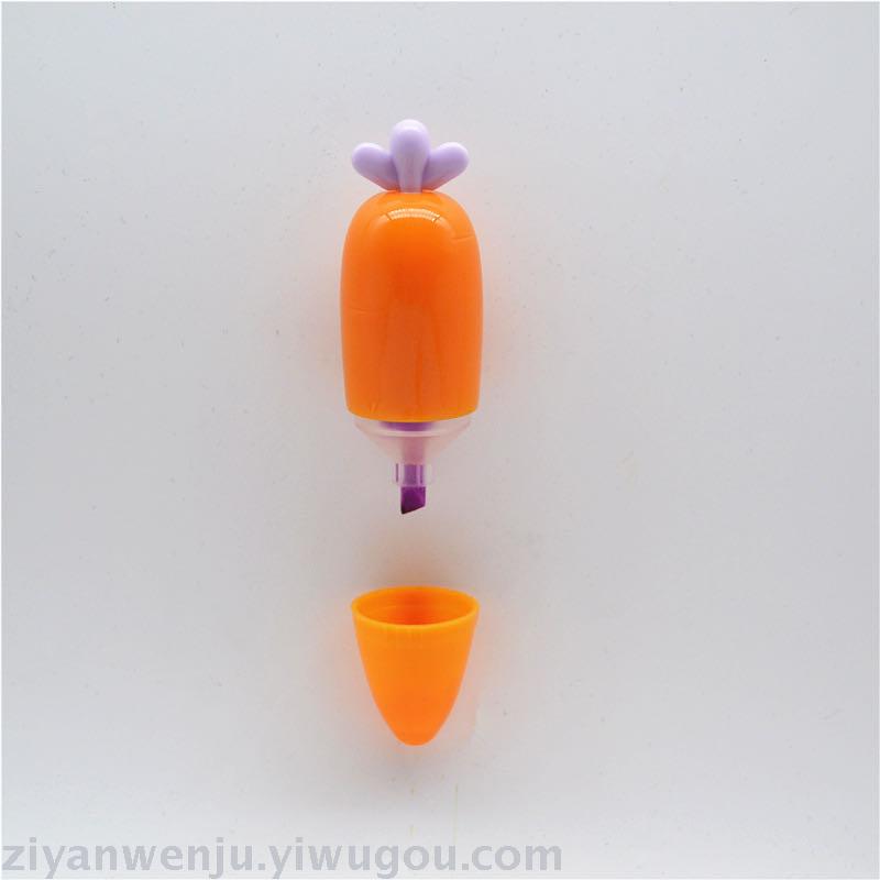 Manufacturer direct wholesale creative carrot modeling 6 color highlighter set color marker lovely gift pen Manufacturer direct wholesale creative carrot modeling 6 color highlighter set color marker lovely gift pen