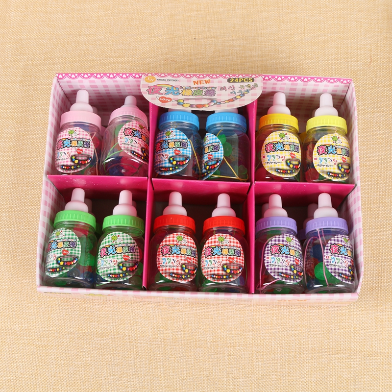 Heart rainbow stationery creative learning stationery children luminous eraser leather wipe cute cartoon like leather wipe