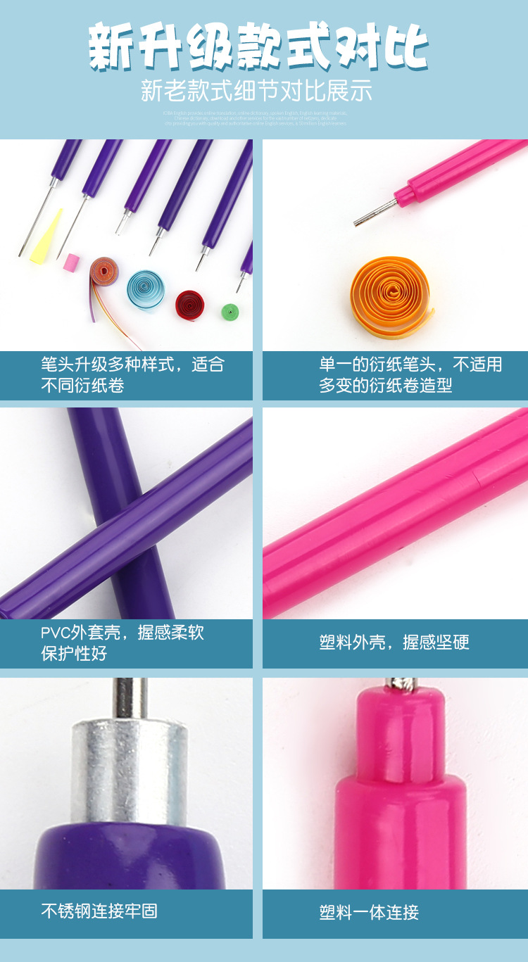 Paper-Rolling Pen 6 PCs Set Toilet Paper Holder Pencil Sharpener Roll Paper Pen Fork Metal Length Technical Pen Paper-Rolling Pen Pen Set