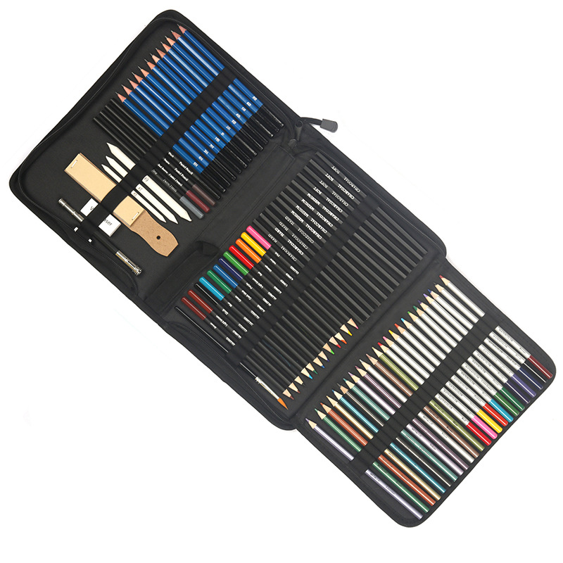 SOURCE Factory Value 72 Pieces Sketching Pencil Color Lead Suit Professional Student Hand Drawn Art Painting Colored Pencils