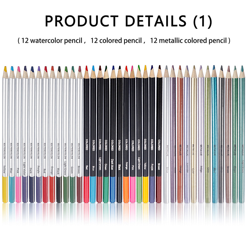 SOURCE Factory Value 72 Pieces Sketching Pencil Color Lead Suit Professional Student Hand Drawn Art Painting Colored Pencils